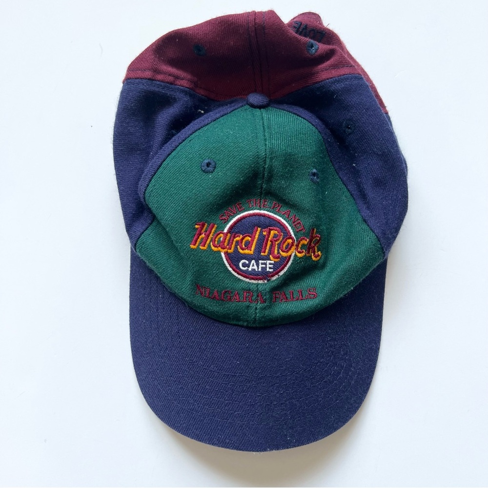 Vintage Hard Rock Cafe Niagara Falls Colorblock Baseball Cap SnapBack